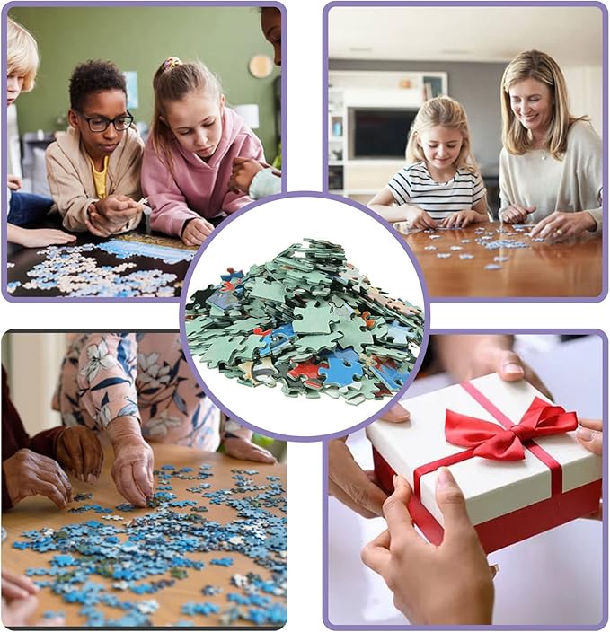 Adult Jigsaw Puzzle 1000 Pieces,Great for All - Maiden on The Flower Bridge Wooden Jigsaw Puzzle Safe Rounded Corners Material & Exquisite Patterns Includes Gift Box, Unique Room Decor Wall Decor