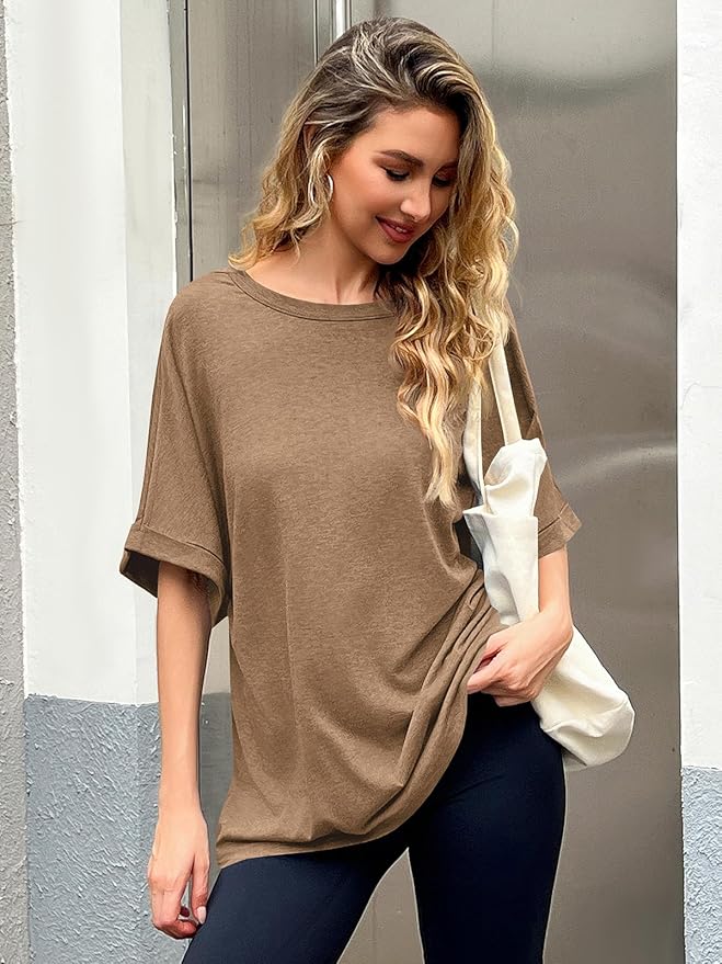Women Oversized T-Shirt Summer Casual Short Sleeve Loose Tee Tops