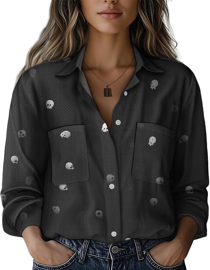 Boho Shirts for Women Vintage Graphic Casual Lightweight Long Sleeve Dressy Gauze V Neck Oversized Beach Top
