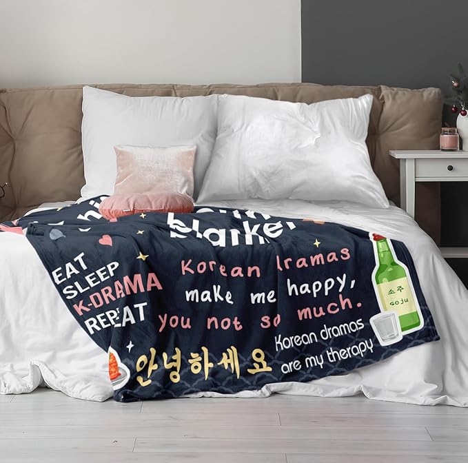 Turelos Korean Drama Gifts, Korean Gifts for Women, K Drama Blanket, K Drama Merch, Korean Drama Blanket, K Pop Gifts Teen Girl, K Pop Gifts for Women Throw Blanket 80x60in