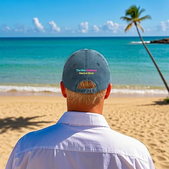 The New Employee Hard at Work Sport Hats for Men Light Weight Caps