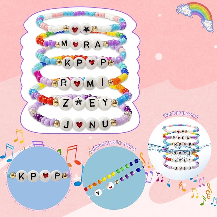 Annymall Korea-Pop Inspired Merch toys Bracelets Sets for Women, Korea-Pop Bracelet Friendship Jewelry, for Huntrix Merchandise for Rumi Mira Zoey Fans Christmas Gifts Cosplay Outfits Decor