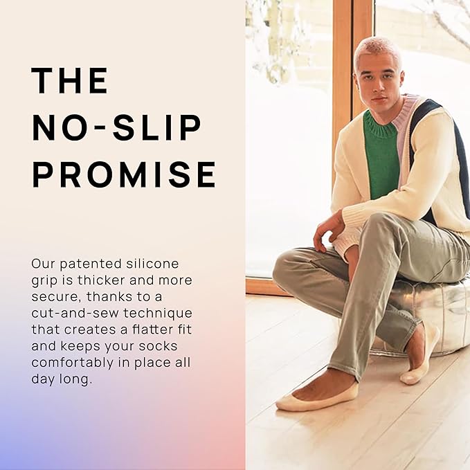 ONDO Low-Cut No Show Socks - Invisible in Flats & Loafers - Cotton & Aqua-X Nylon - No-Slip Fit for Men and Women - 4 Pack