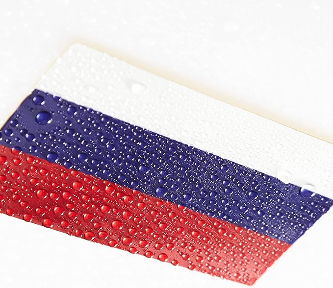 CANTENDO 5Pcs Russia Flag Decal Sticker - Russians Flag Reflective Vinyl Car Stickers - for Car Window Bumper Waterproof Sticker (2.5 x 4.5 Inch)