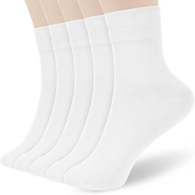 FGZ Women Thin Cotton Socks Soft Cozy Socks Cute Ankle Crew Socks 5 Pairs