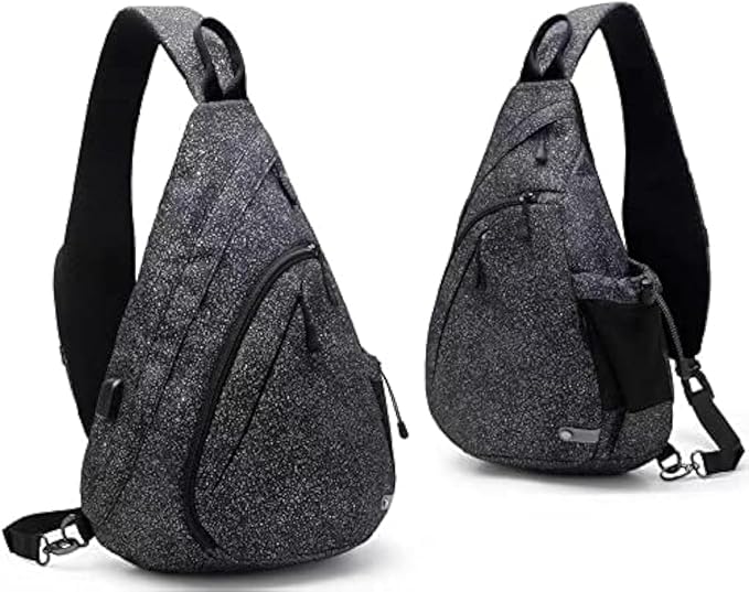 TurnWay Water-Proof Sling bag/Crossbody Backpack/Shoulder Bag with USB Charging Port for Travel, Hiking, Cycling, Camping
