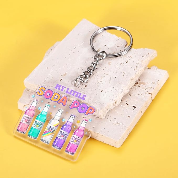 TI-EDC Kpop Keychain Gifts for Girls, Soda Pop Birthday Party Friendship BFF Gifts for Fans Kpop Merch for K-Pop Lovers, Music Gifts for Women, Korean Drama Music Keychain for Girls