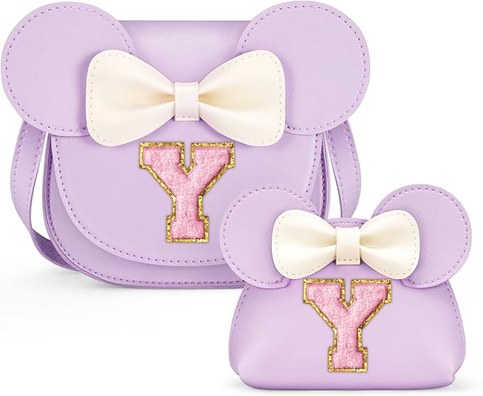 QLOVEA Toddler Purse Gifts for Girls, Little Girl Purse Kids Wallet Crossbody Bag, Birthday Gifts for 3 4 5 6 7 8 Year Old Girl (Y, Purple)