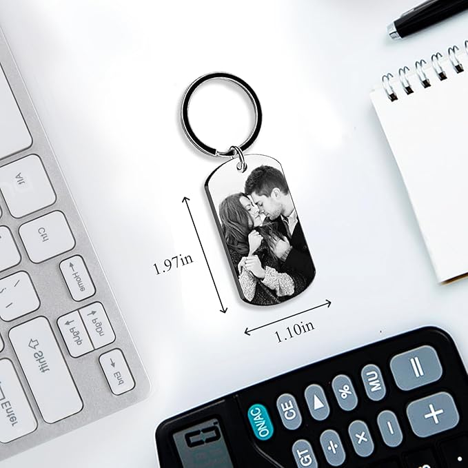 KBPTM Customized Double Sided Keychain - Personalized Engraved Text/Number/Name Keychain, Custom Key chain Gift for Boyfriend