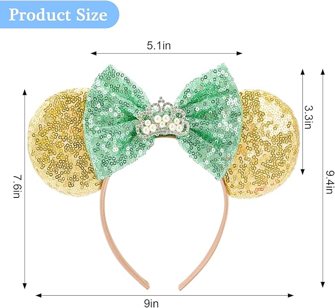 FANYITY Mouse Ears, Sequin Mouse Ears Headband for Boys Girls Women Halloween Birthday Party