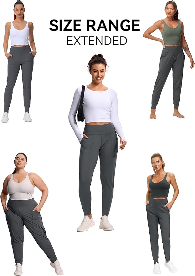 THE GYM PEOPLE Women's Joggers Pants Lightweight Athletic Leggings Tapered Lounge Pants for Workout, Yoga, Running