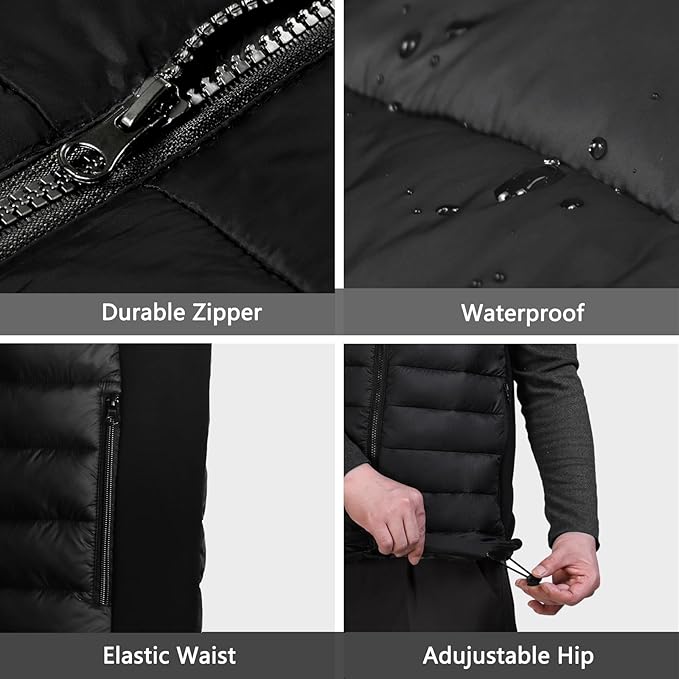 Heated Vest for Men with Battery Pack Included, Rechargeable Men's Heated Vest, Electric Heating Jacket for Winter