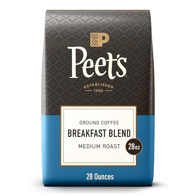 Peet's Coffee, Medium Roast Ground Coffee - Breakfast Blend 28 Ounce Bag