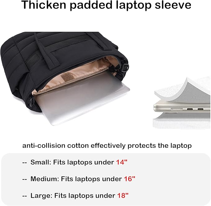 AOCINA Puffer Tote Bag for Women Quilted Work Bag Nurse Bags Women's Shoulder Handbags for Travel Gym Gifts Laptop Purse
