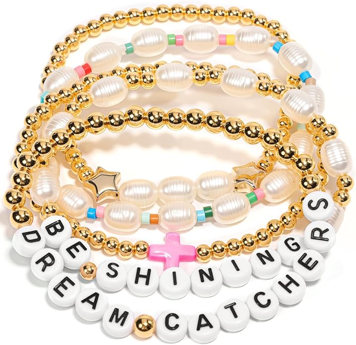 AICase for Korea-Pop Merch Toys Gifts Doll Cosplay Outfit Costume 5 Pcs Stackable Stretch Friendship Beaded K_Pop Bracelets Merchandise Jewelry Gifts for Fans Women Christmas Stocking