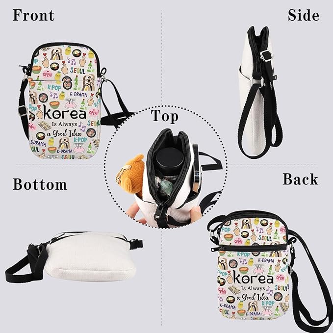 Good Idea Korea CB Crossbody Bag - South Korea Travel Souvenir Gift for Bachelorette Trip