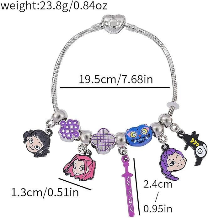 BEMKWG KPop Jewelry Bracelet K Pop Merch Charms Braclet Stuff Items Matching Accessories Demon Hunters Bangle, Gift for Women, Korea for Fans
