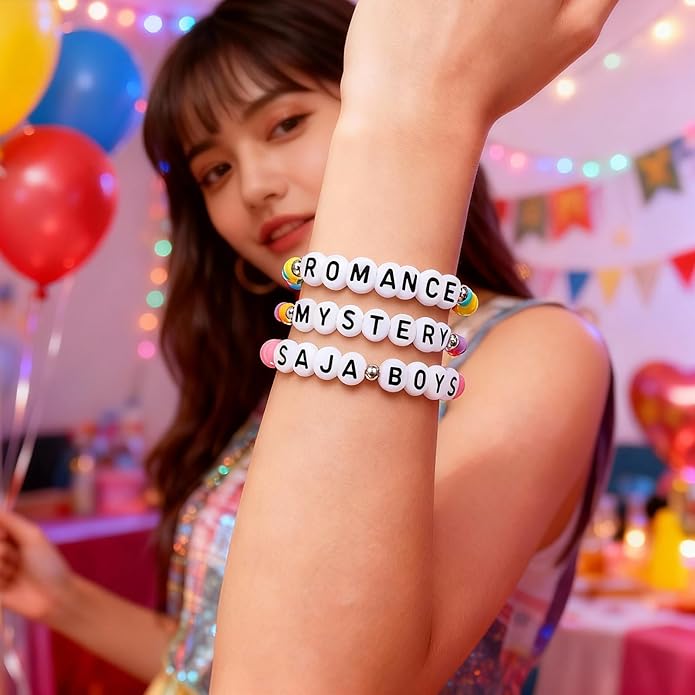Phask for Korea-Pop Merch Bracelets Inspired Bracelets,Stackable Stretch Bracelets for Korea-Pop Stuff Fans Cosplay Outfit Gifts Accessories Jewelry Birthday Christmas