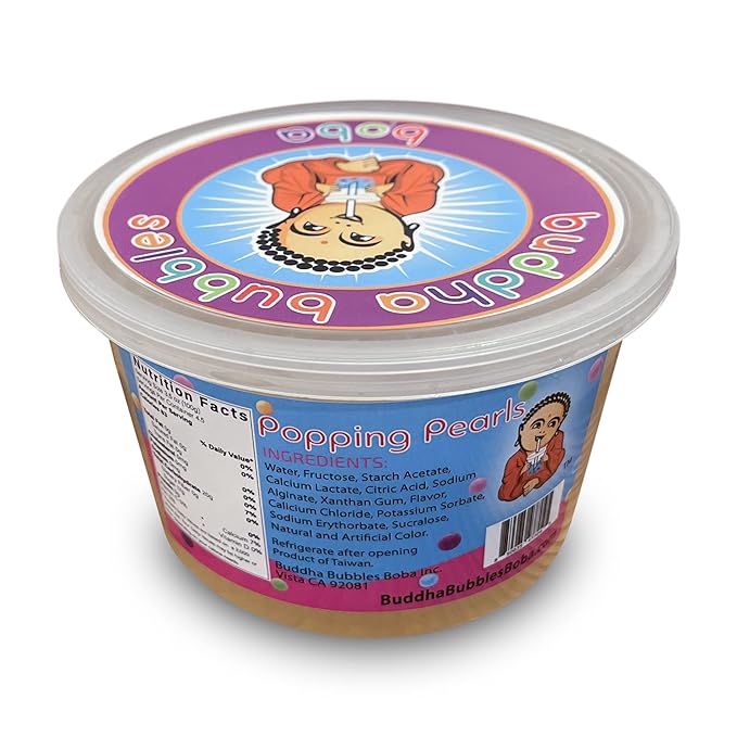 Premium MANGO Fruit Coconut Jelly Dessert Topping by Buddha Bubbles Boba