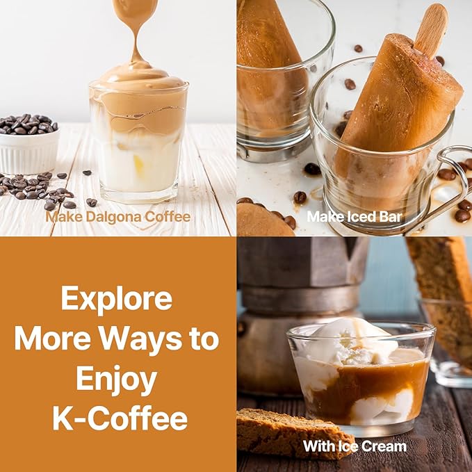 Korean Instant Coffee Mix Variety 20 Sticks (4 Types) Maxim Instant Single Serve Mocha White Decaf Original Flavors (5 Sticks Each)
