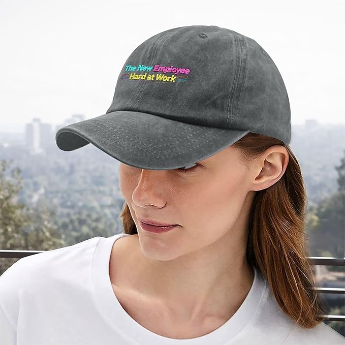 The New Employee Hard at Work Sport Hats for Men Light Weight Caps