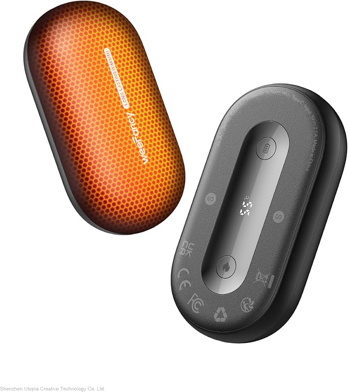 Al Hand Warmer Rechargeable, WeeFancy Magnetic Handwarmers Gifts Set, Small Palm Heater Instant Heating UP to 131°F, 15 Hours Long Lasting, Tech Gifts for Outdoors, Hunting, Camping, Golf Essentials