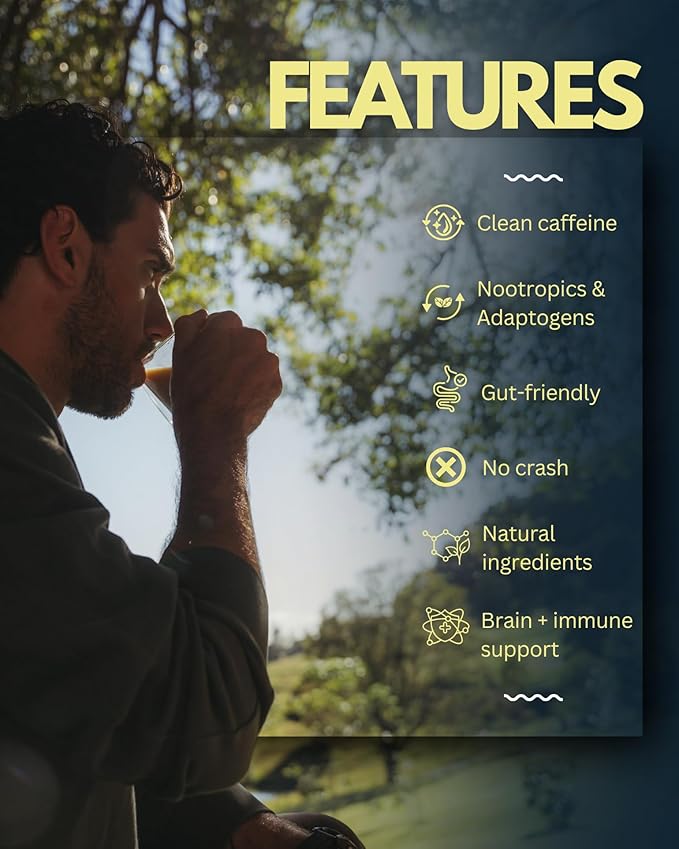 Healthy Rituals Mushroom Coffee SuperBlend Powder with Lion’s Mane, MCT Oil, L-Theanine, Turmeric, Prebiotic Fiber & L-Carnitine, Naturally Sweet, Rich & Smooth Premium Arabica Instant Coffee - 150 g