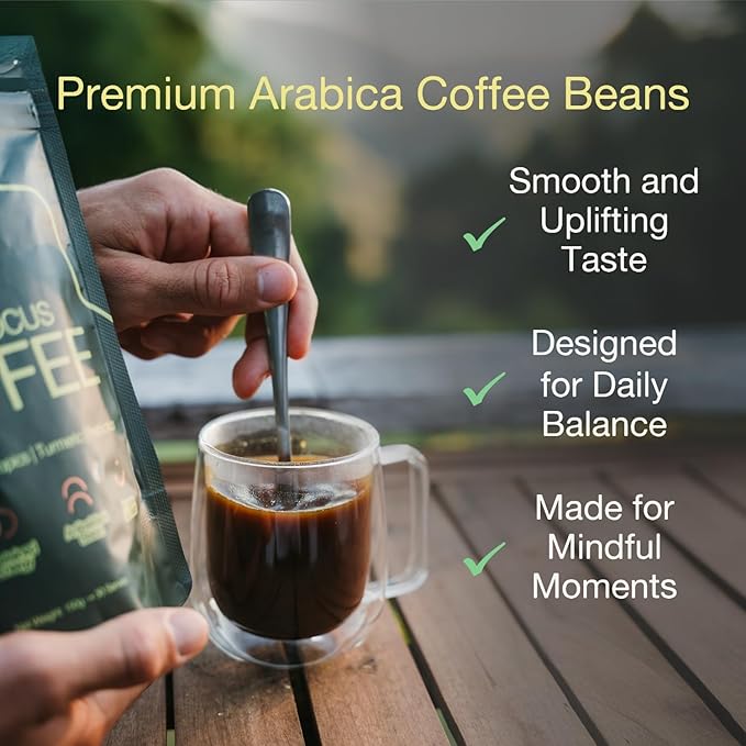 Healthy Rituals Mushroom Coffee SuperBlend Powder with Lion’s Mane, MCT Oil, L-Theanine, Turmeric, Prebiotic Fiber & L-Carnitine, Naturally Sweet, Rich & Smooth Premium Arabica Instant Coffee - 150 g