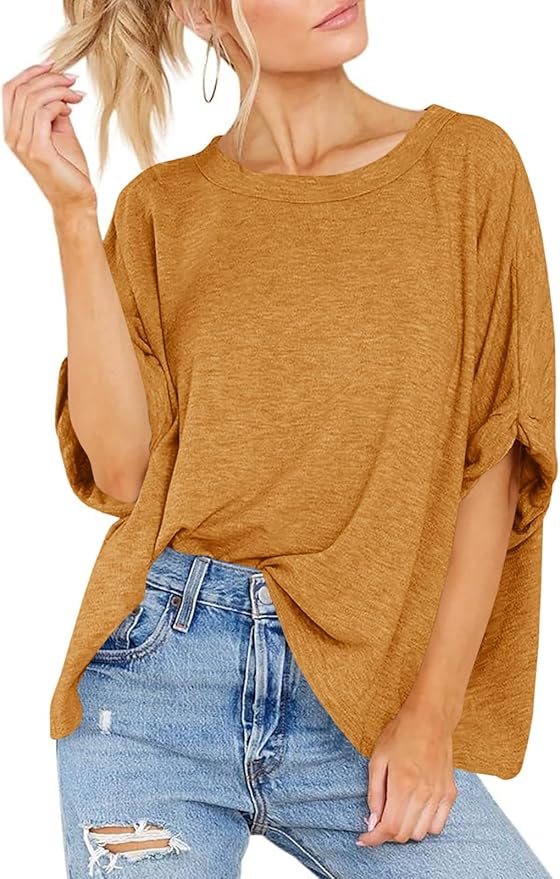 Women Oversized T-Shirt Summer Casual Short Sleeve Loose Tee Tops