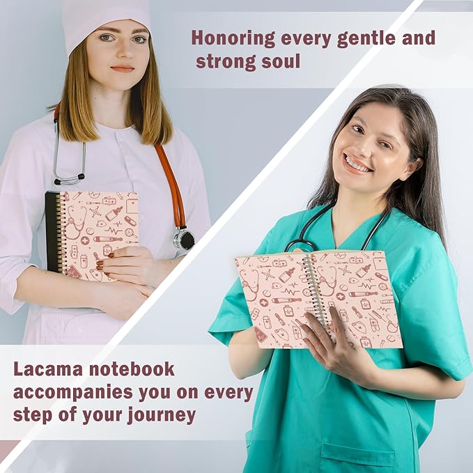 Lacama Nurse Gift, Nurse Notebook Journal, Gifts for Nurses, Christmas Gift, Nursing School Essentials, Notebook for School Office Supplies 5.5x8.3 Inch