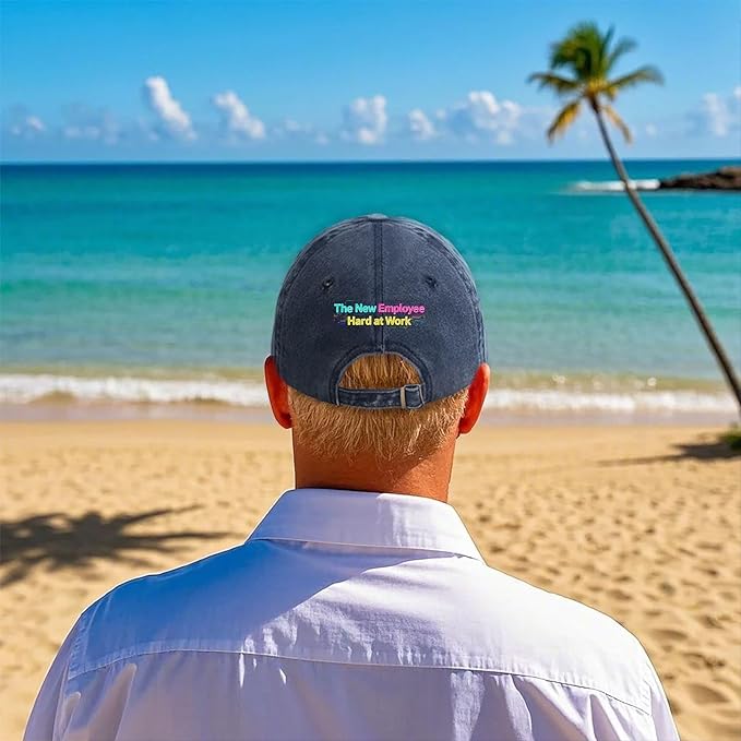 The New Employee Hard at Work Sport Hats for Men Light Weight Caps