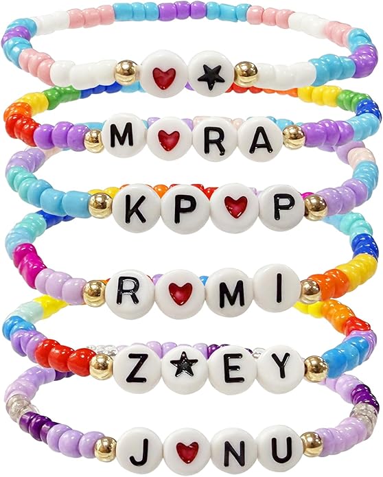 Annymall Korea-Pop Inspired Merch toys Bracelets Sets for Women, Korea-Pop Bracelet Friendship Jewelry, for Huntrix Merchandise for Rumi Mira Zoey Fans Christmas Gifts Cosplay Outfits Decor