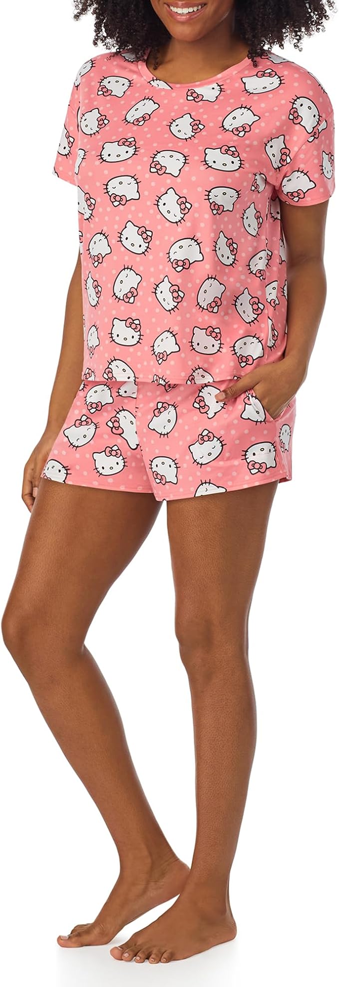 Richard Leeds International Womens Pajama Sets Disney | Hello Kitty |Snoopy Soft Stretch 2 Piece Short Lounge Sets for Women