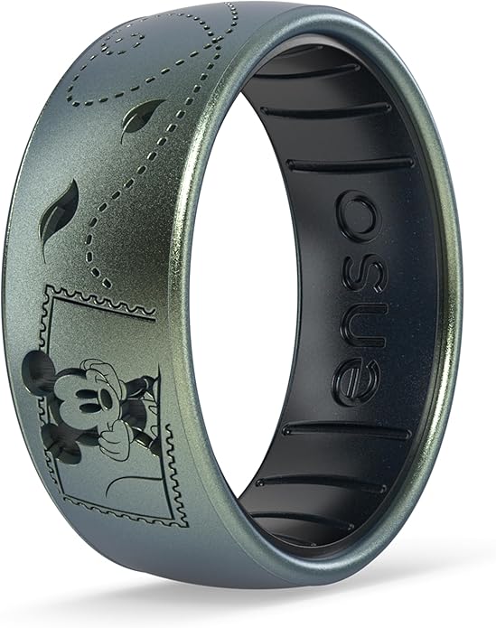 Enso Rings Etched Disney Collection - Mickey & Minnie Classic Dualtone Silicone Ring