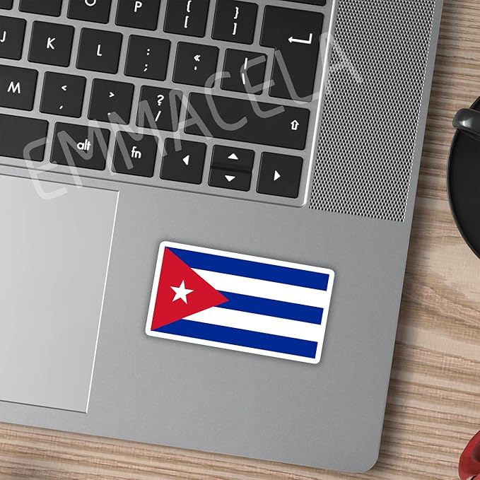 (3PCS) Cuba Flag stickers, Countries Flag Stickers - Waterproof Vinyl Decals For Laptops, Tumblers, Water Bottles, Books, Scrapbooks, Size 3 x 1.6 Inch
