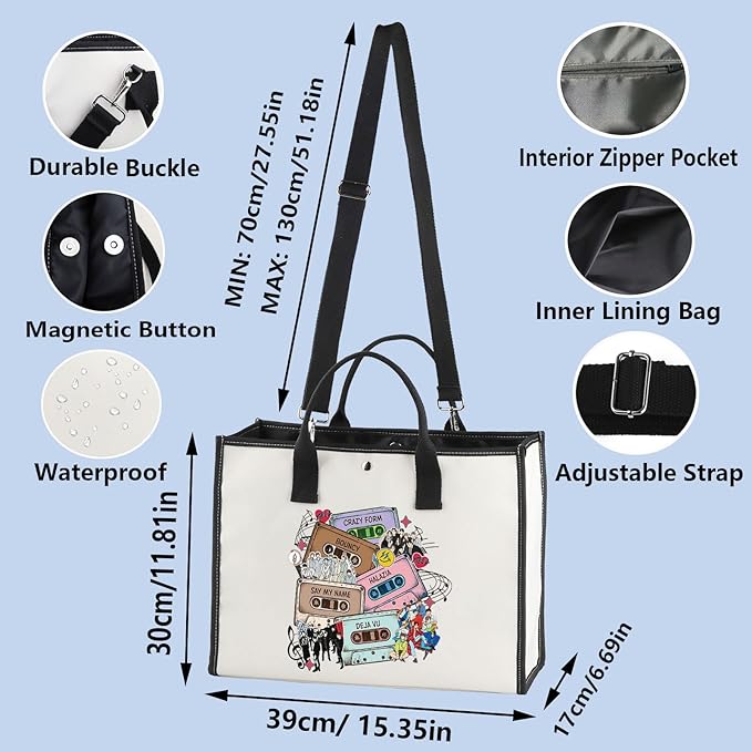WZMPA Korean Group Fans Tote Bag Concert Fans Gift South Korea Singer Reusable Grocery Bag Concert Merchandise