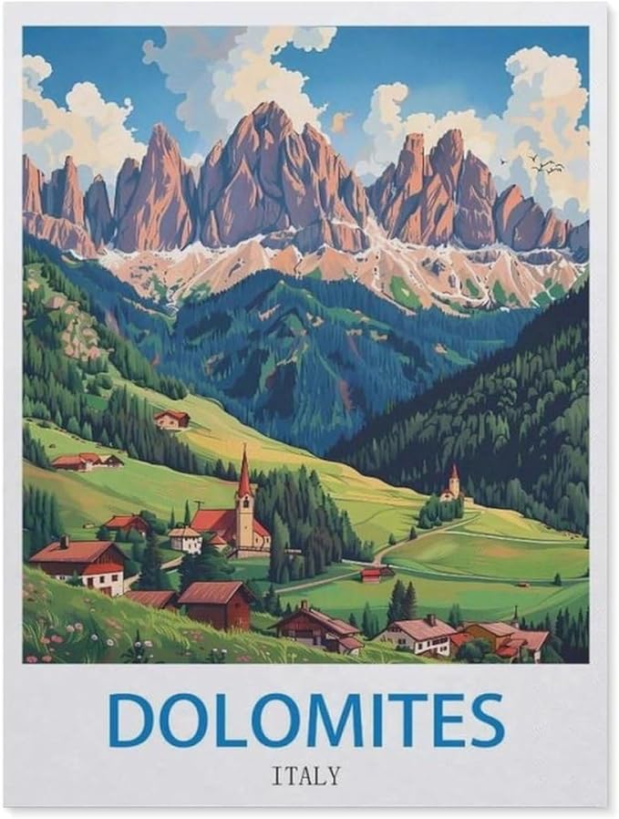 Dolomites Italy，Paper Jigsaw Puzzle 1000 Pieces Adult Toys Decompression Game（38x26cm）-CI77