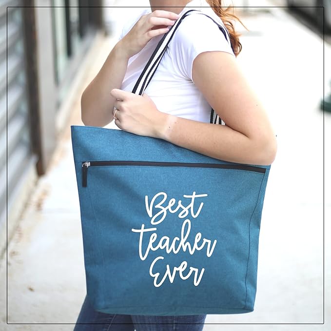 Brooke & Jess Designs Teacher Tote Bag for Work - Teacher Handbag Gifts for Women, Teacher Bag Best Teacher Appreciation Gift