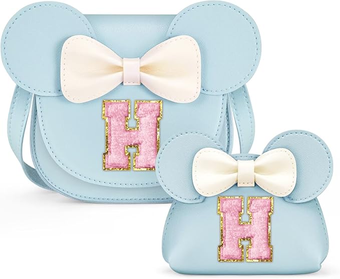 QLOVEA Toddler Purse Gifts for Girls, Little Girl Purse Kids Wallet Crossbody Bag, Birthday Gifts for 3 4 5 6 7 8 Year Old Girl (H, Blue)