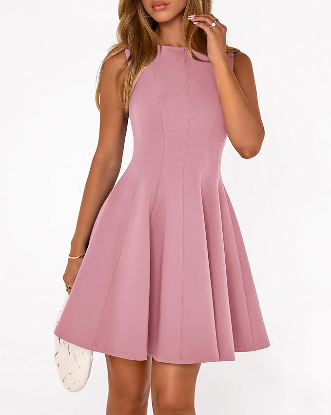 BTFBM Spring Dresses for Women 2026 Elegant Classy A Line Casual Graduation Business Work Party Cocktail Short Dress