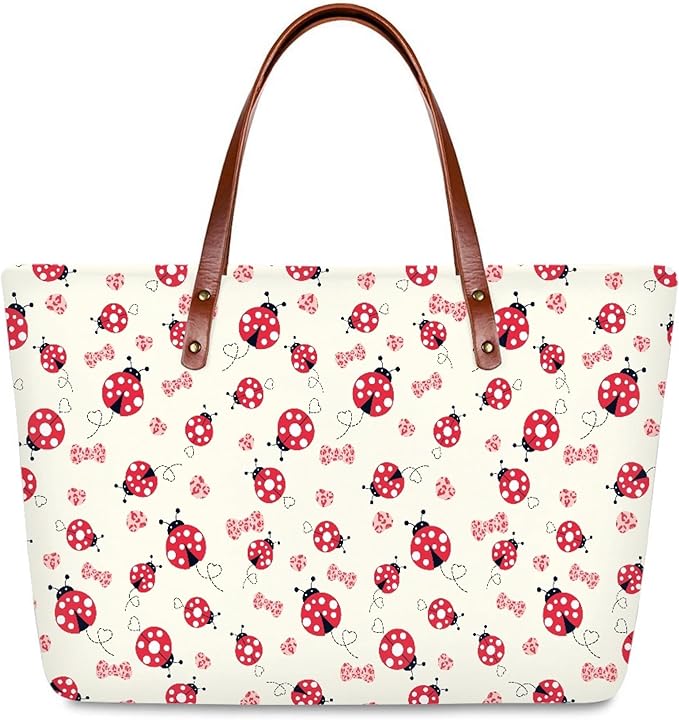 Womens Zip Up Tote Handbag Daisy Print Large Capacity Tote Purse Handbag Big Tote Bag Purse For Work Laptop