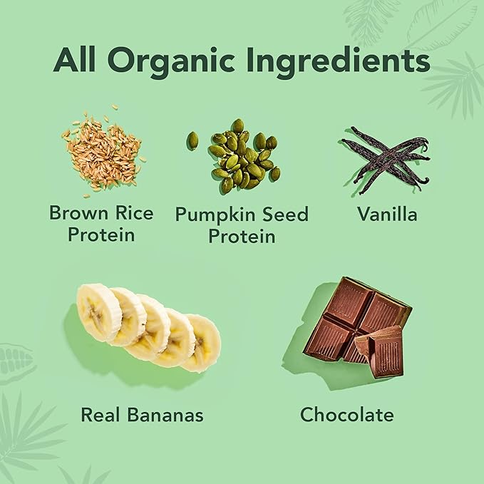 ALOHA Organic Plant Based Protein Bars - Banana Bread Chocolate Chip - 12 Count, 1.9oz Bars - Vegan Snacks, Low Sugar, Gluten-Free, Low Carb, Paleo, Non-GMO, Stevia-Free, No Sugar Alcohols