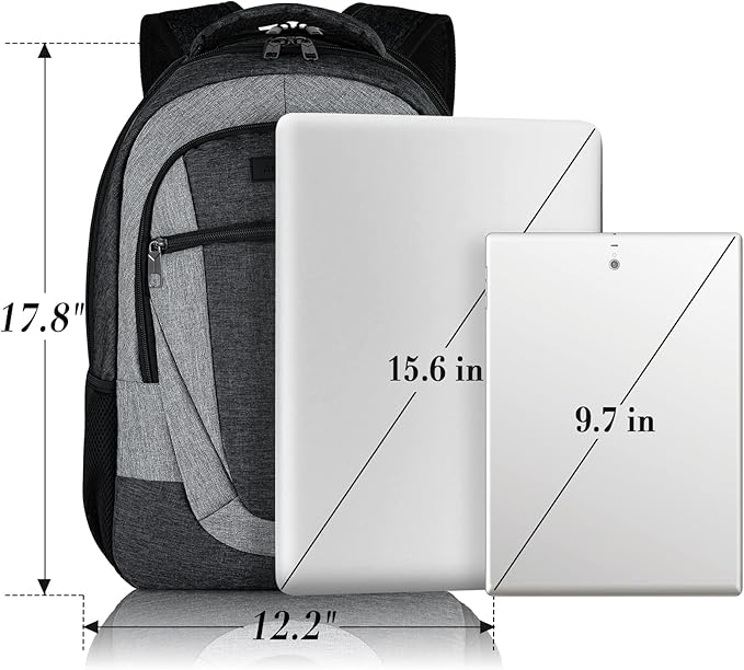 Travel Laptop Backpack Men, School Backpacks for College Teen Boys Water Resistant Back Pack, Business Anti Theft Slim Sturdy Computer Bag Gifts Fits 15.6 Inch Laptop with USB Charging Port