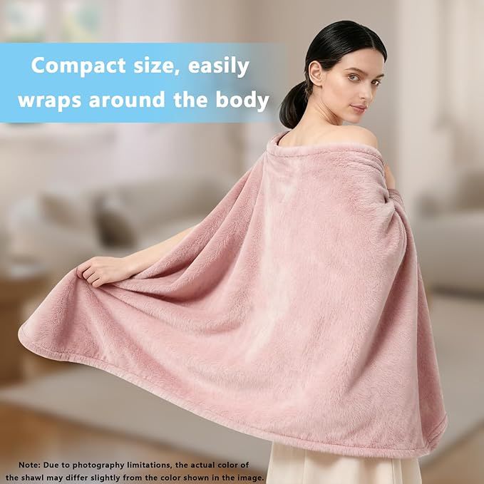 Women's Double Flannel Poncho - Snuggle Cape, Soft Warm Winter Wrap | Unisex Winter Wear for Home, Office, School