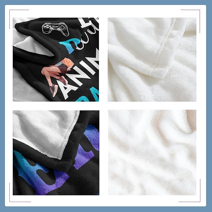 Loxezom Anime Merch Blanket 40" X 50", Anime/Gamer/Gaming/Ramen Gifts for Men Girls Boys, Gaming/Ramen Throw, Christmas Birthday Gifts for Game Lovers
