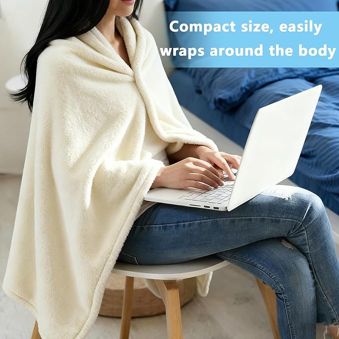 Women's Double Flannel Poncho - Snuggle Cape, Soft Warm Winter Wrap | Unisex Winter Wear for Home, Office, School