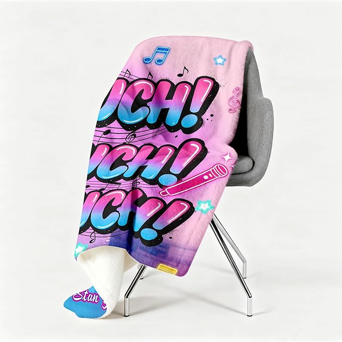 Kpop Couch! Couch! Couch! Gifts Blanket - Ultra-Soft Plush Throw Blanket for Adult, Teen Girls, Music Gifts for Women Friends K-Pop Lovers Merch Stuff, Christmas Birthday Gifts (Pink, 80''x60'')