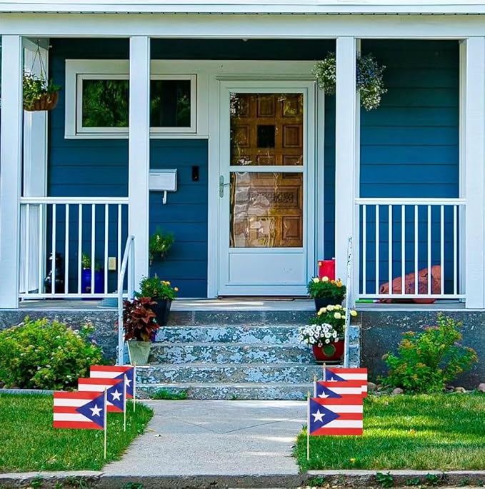 GSYLPFT 12 Pack Puerto Rican Flags on Sticks Puerto Rico Small Mini Hand Held Flags for Office Classroom Holiday Party Decorations