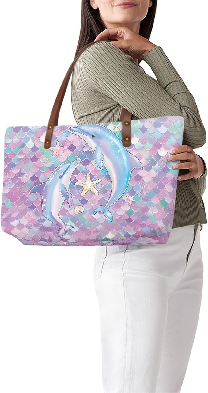Womens Zip Up Tote Handbag Daisy Print Large Capacity Tote Purse Handbag Big Tote Bag Purse For Work Laptop