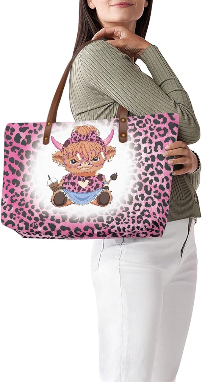 Womens Zip Up Tote Handbag Daisy Print Large Capacity Tote Purse Handbag Big Tote Bag Purse For Work Laptop